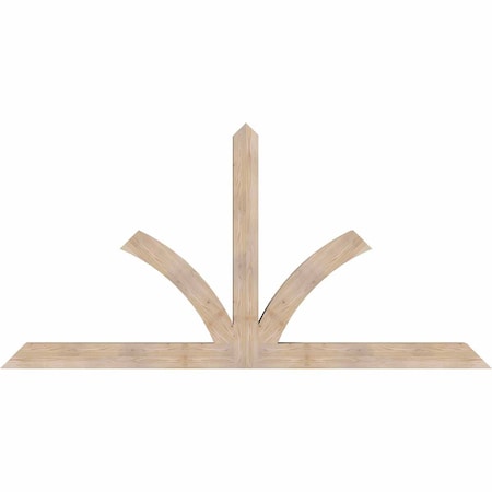 Ekena Millwork Richland Smooth Timber Gable Bracket, Douglas Fir, 108"W x 54"H x 5 1/2"D x 5 1/2"F, 12/12 Pitch GBW108X54X0606RIC00SDF